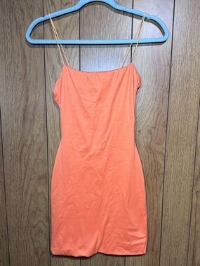 Windsor Neon Orange Spaghetti Strap Bodycon Dress Size‎ Small